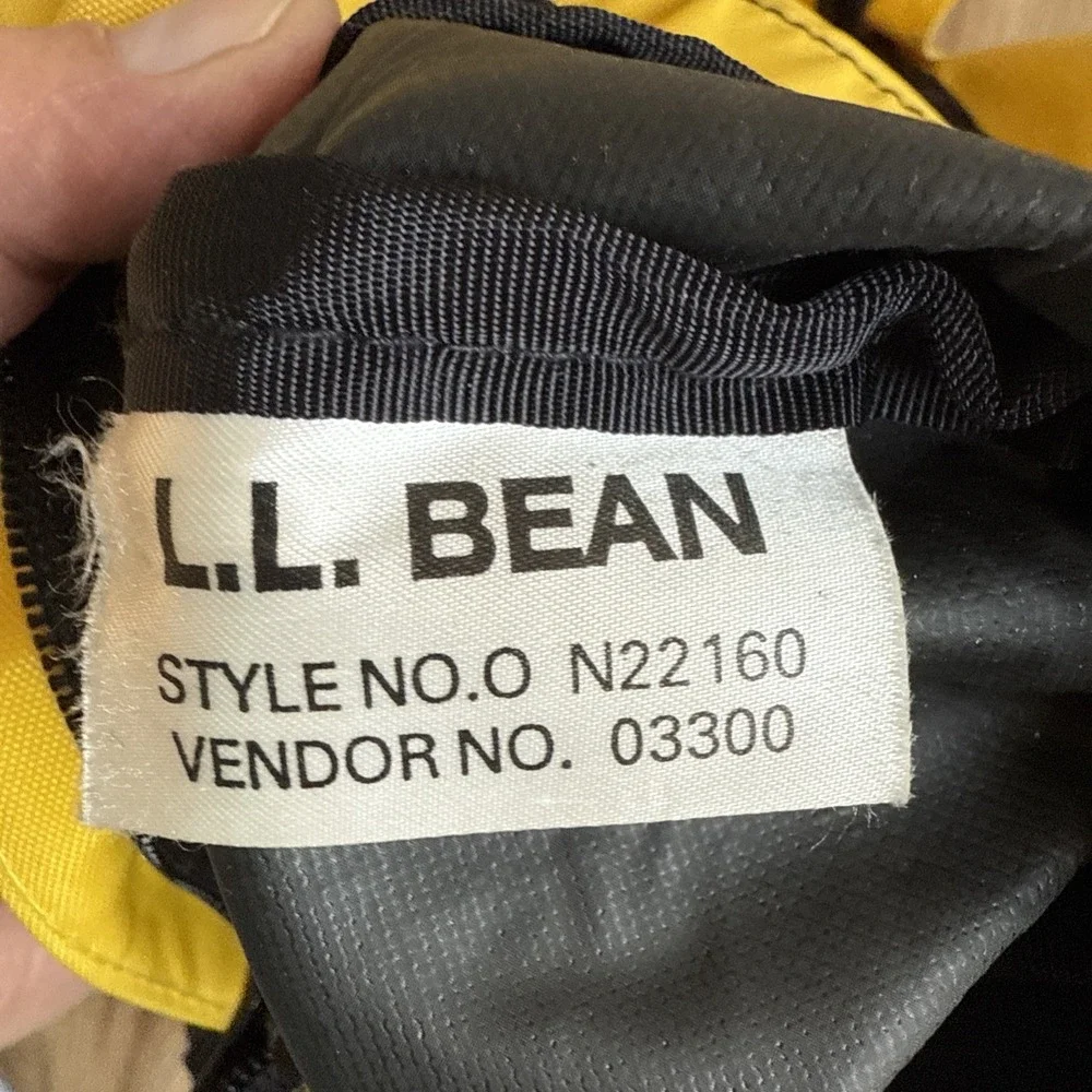 L.L. Bean Adventure Yellow Nylon Water Resistant Duffle Bag Carry On Bag 18